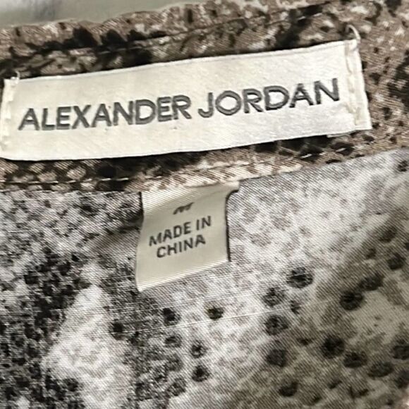 ALEXANDER JORDAN ANIMAL PRINT BLOUSE M - Picture 4 of 5